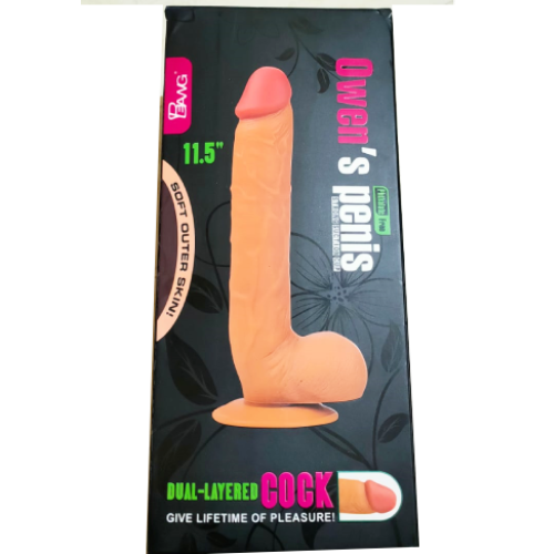 Owen's Penis 11.5" Dual-Layered Dildo with Soft Outer Skin